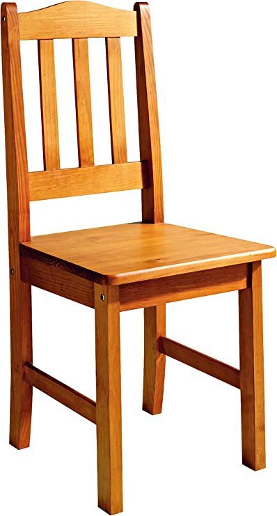 sillas de pino de color miel