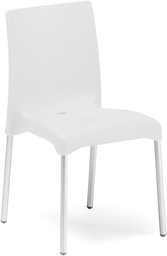 sillas de plástico con patas de aluminio
